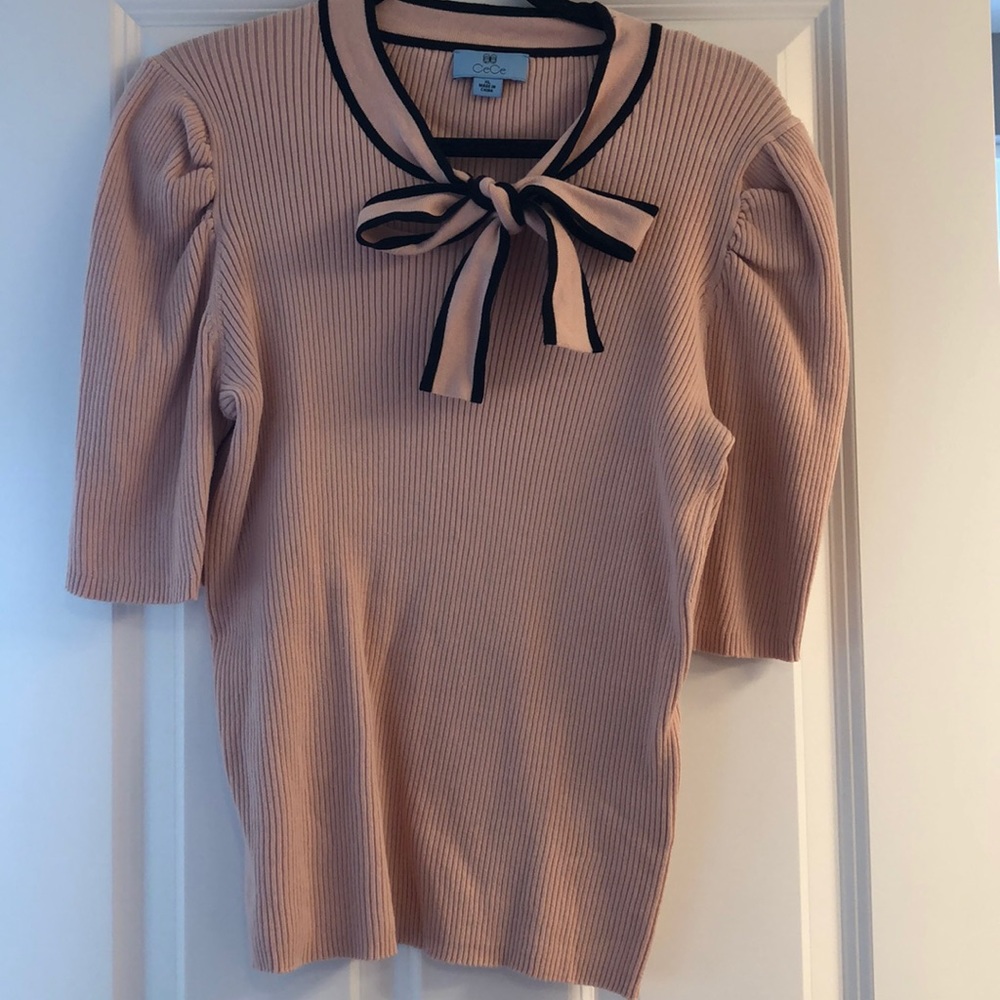 CeCe blush short sleeve sweater